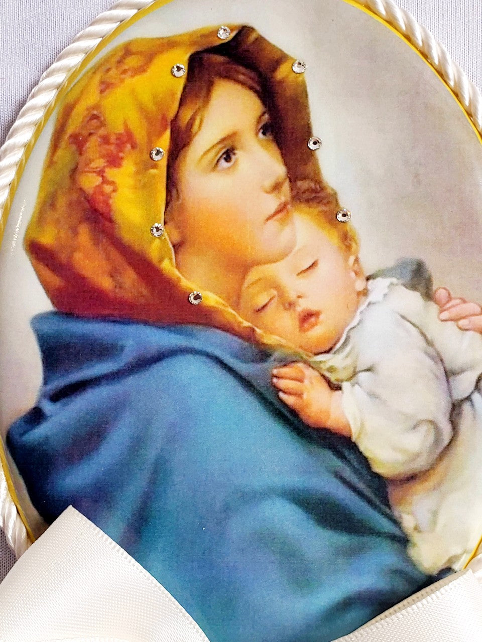 Keepsake Porcelain Plaque - Madonna of the Streets Ivory Capezzale