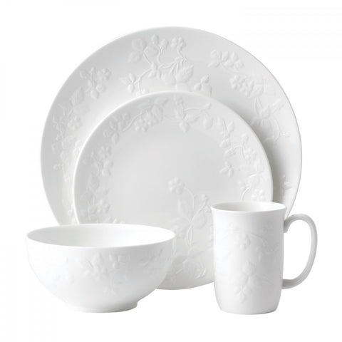 Wedgwood Wild Strawberry White 4-Piece Place Setting Dalmazio Design