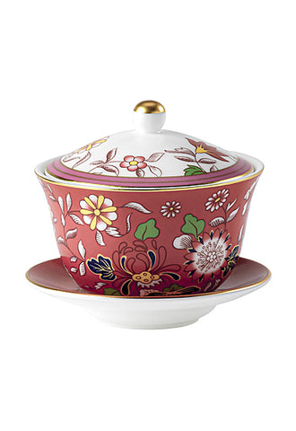 Wonderlust Lidded Bowl, Crimson Jewel