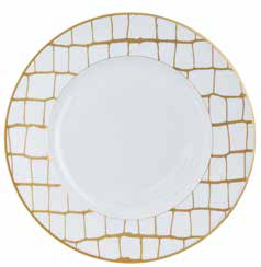 Alligator Gold Dinner Plate