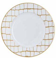 Alligator Gold Dinner Plate