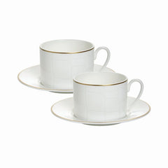 Alligator Gold Tea Cup & Saucer (Set of 2)