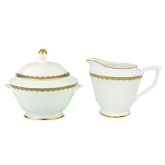 Antique Gold Sugar &amp; Creamer Set&#44; Gold