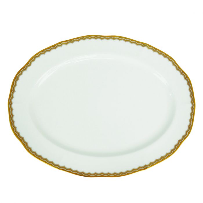 Antique Gold 11.5&quot; Oval Platter