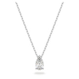 Attract Necklace, White, Rhodium Plated