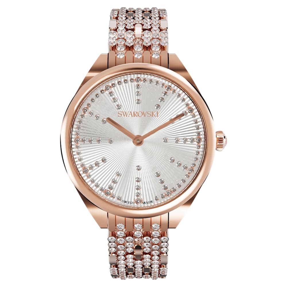 Swarovski Attract Watch, Metal Bracelet, White, Rose-gold Tone Pvd - 25% OFF