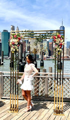 Gold Archway Backdrop Rental