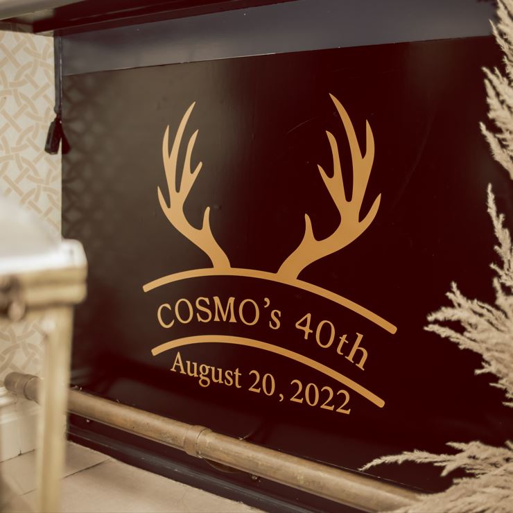 Antlers and Alcohol Perfectly Personalized Bar Sign