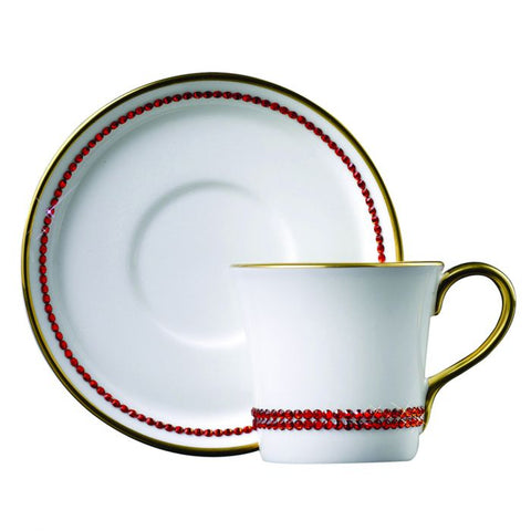 Chain Hyacinth Espresso Cup &amp; Saucer&#44; Gold