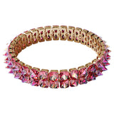 Swarovski Chroma Choker - Spike Crystals - Pink - Gold-Tone Plated - Dalmazio Design