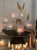 Shimmering Pearl Six Piece Seating Chart and Champagne Display Rental