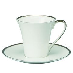 Comet Platinum Espresso Cup &amp; Saucer&#44; Platinum