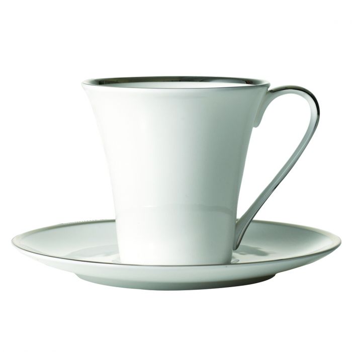 Comet Platinum Tea Cup &amp; Saucer&#44; Platinum