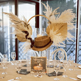 Antlers and Alcohol Golden Ring Centerpiece Rental