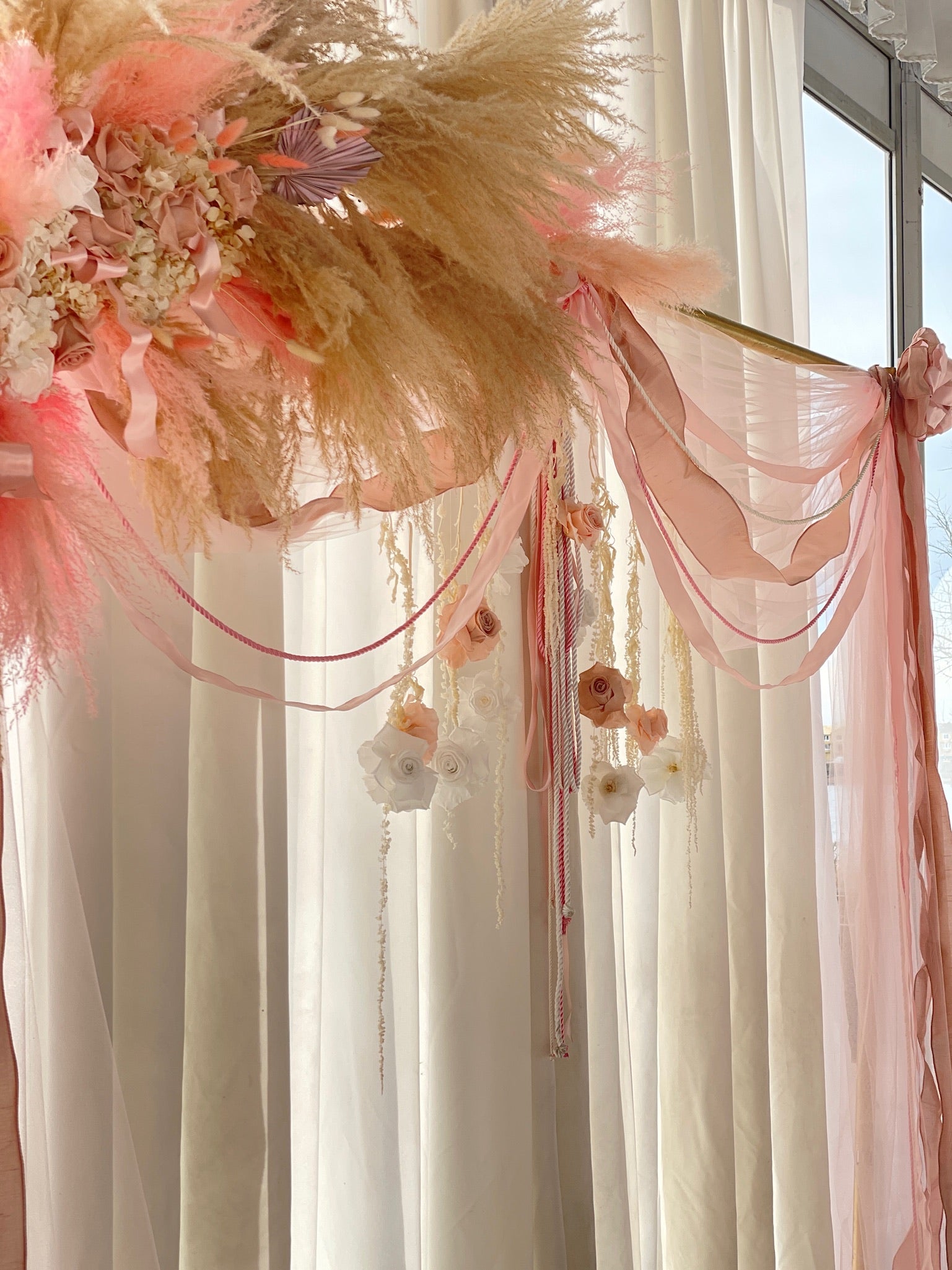 Beautifully Blush Floral Backdrop Rental