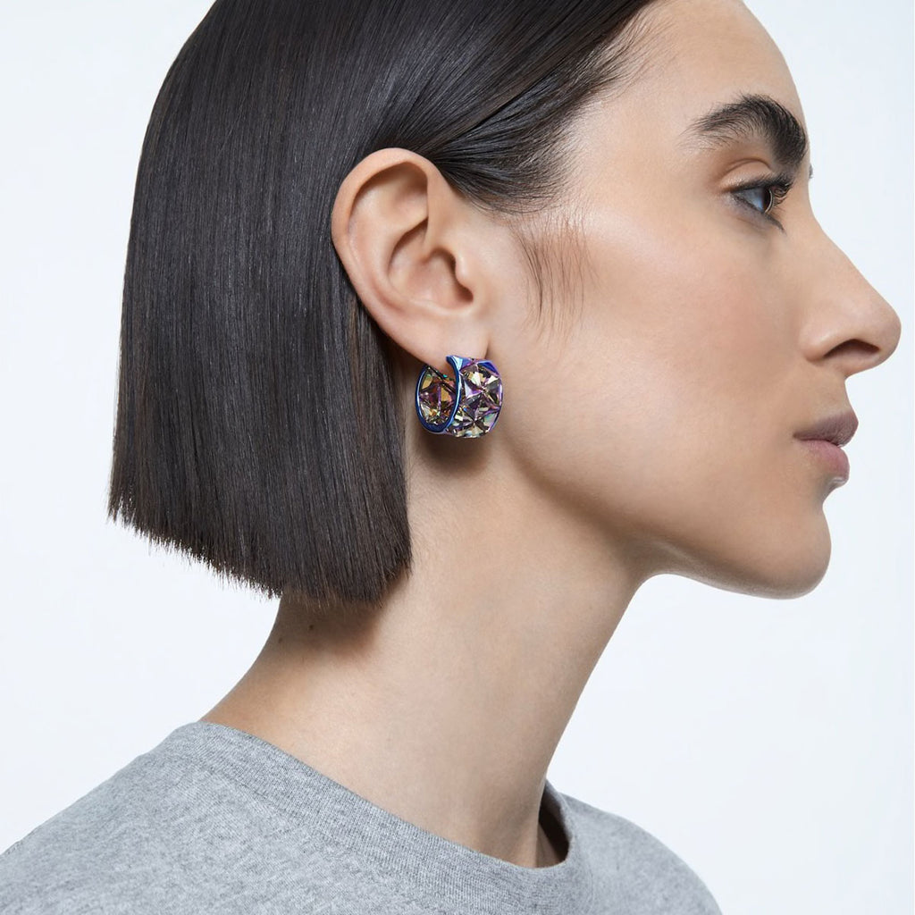 Curiosa Hoop Earrings, Blue – Dalmazio Design