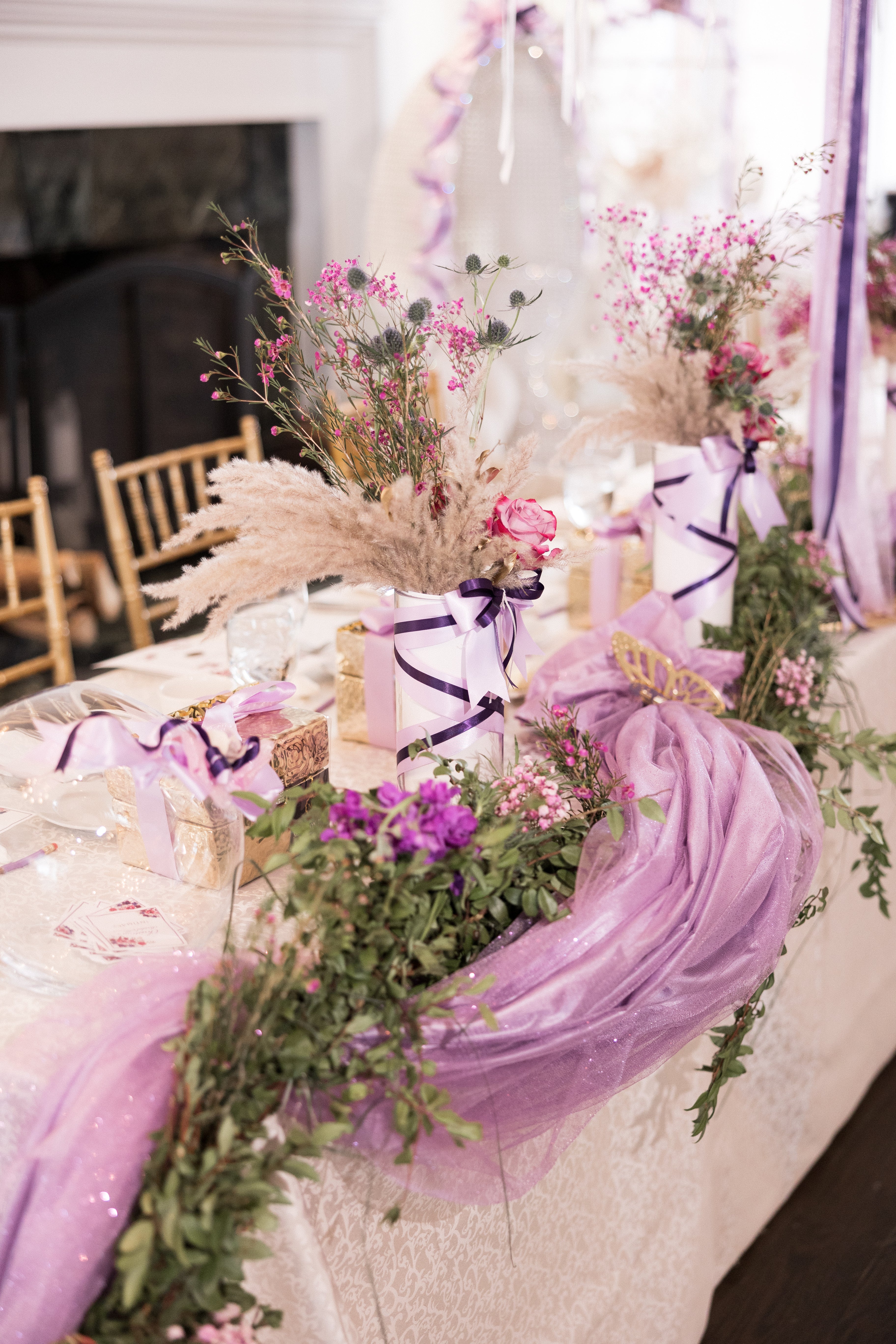 Lavender Garden Swag and Table Decor Package Rental