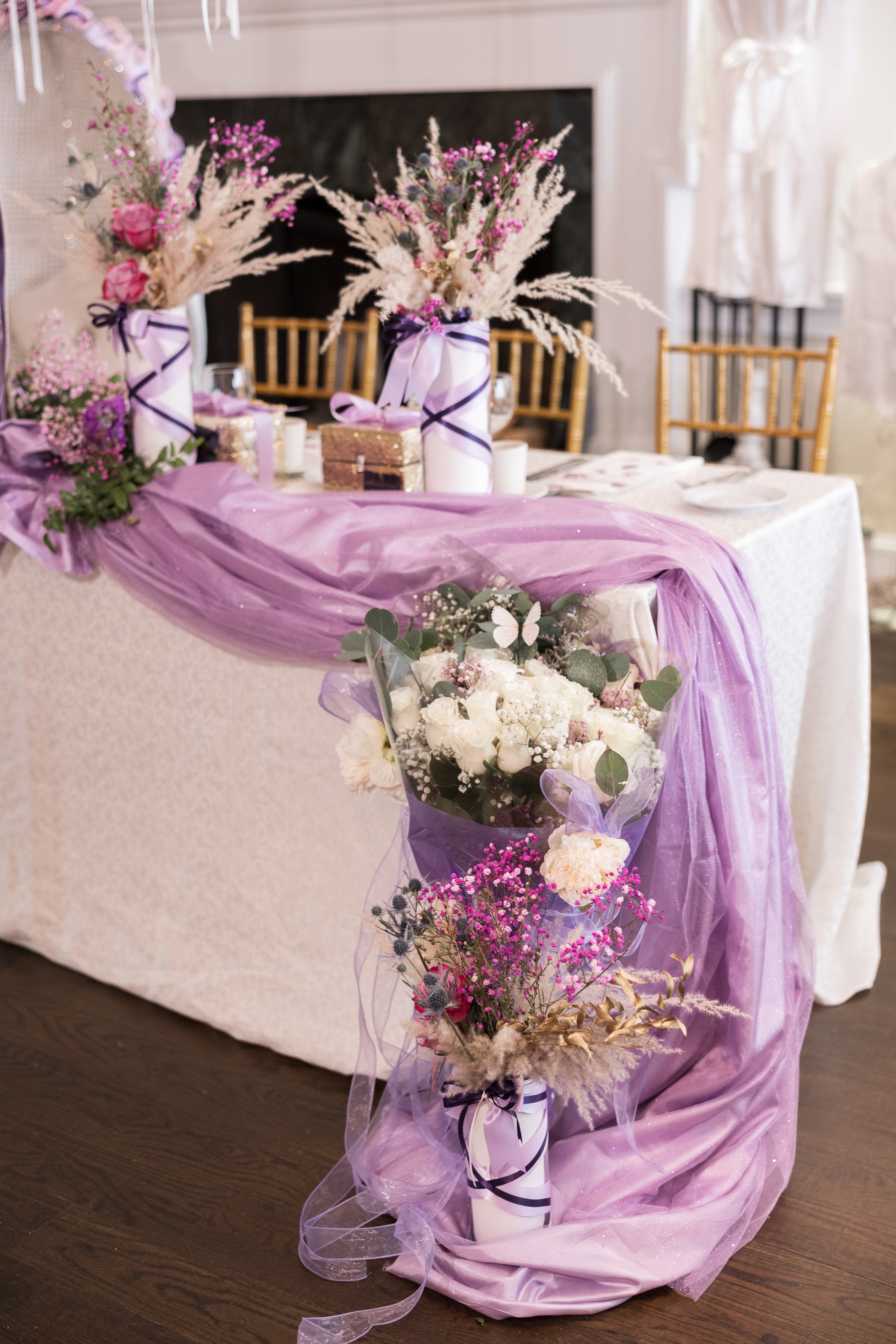 Lavender Garden Swag and Table Decor Package Rental