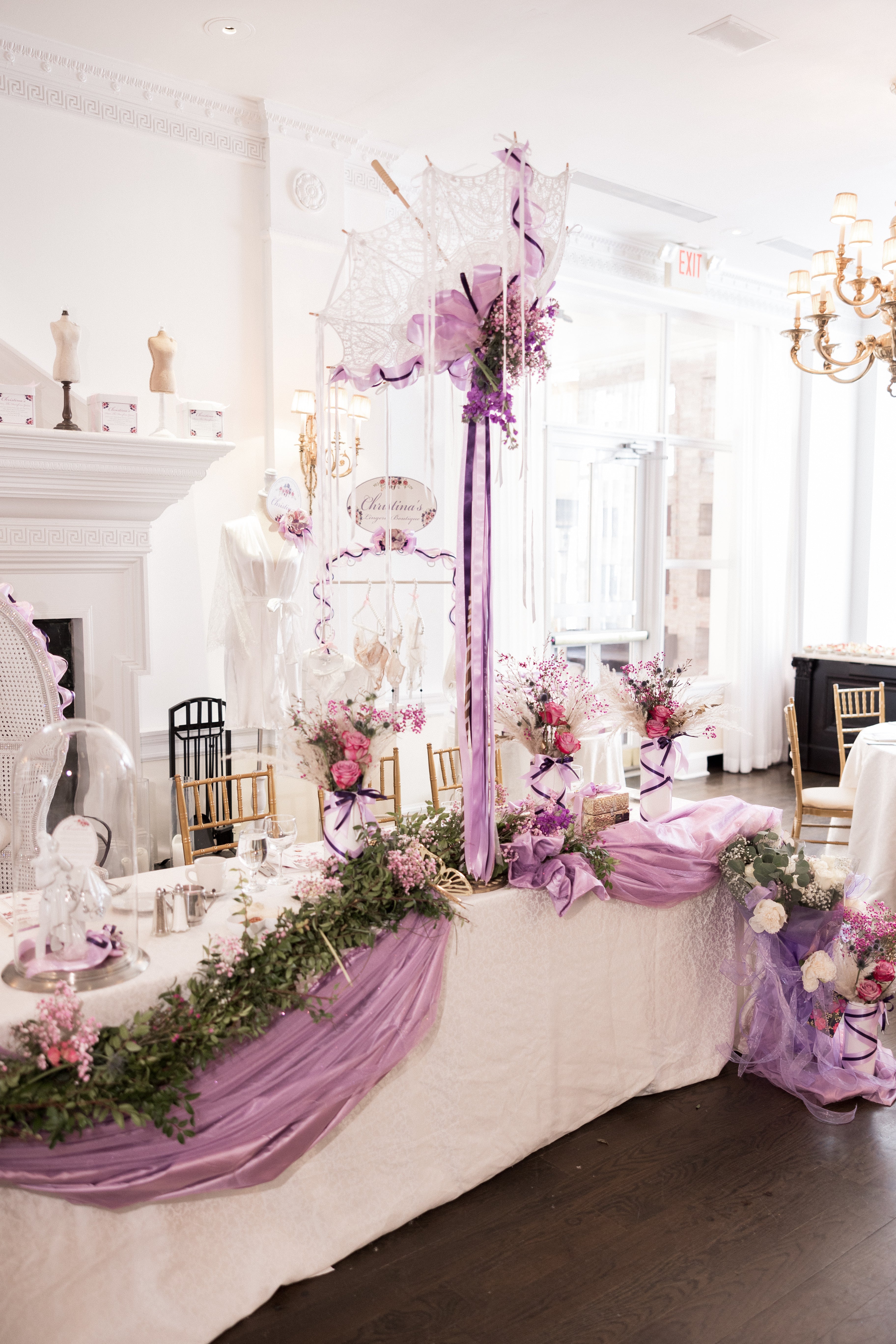 Lavender Garden Swag and Table Decor Package Rental