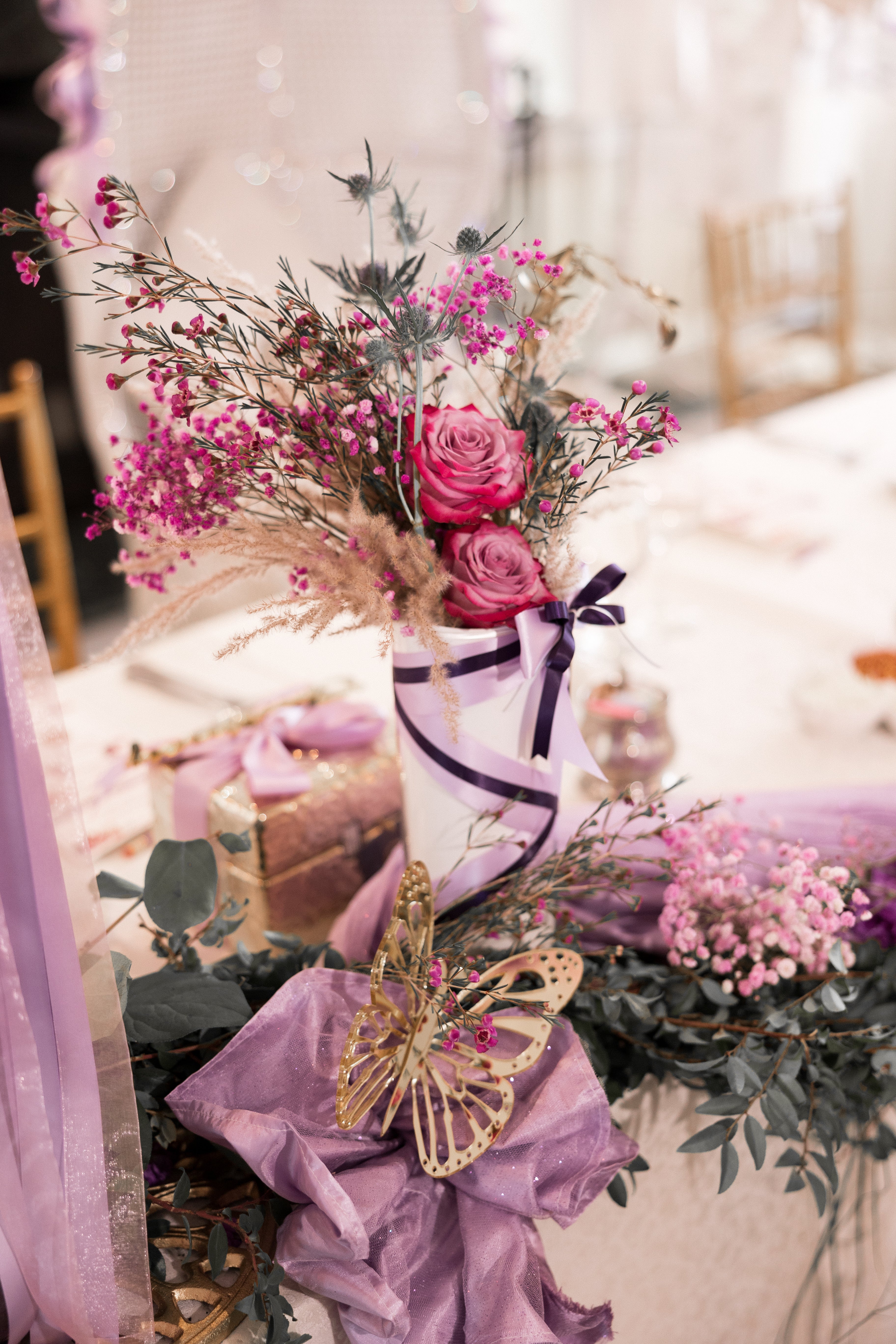 Lavender Garden Swag and Table Decor Package Rental
