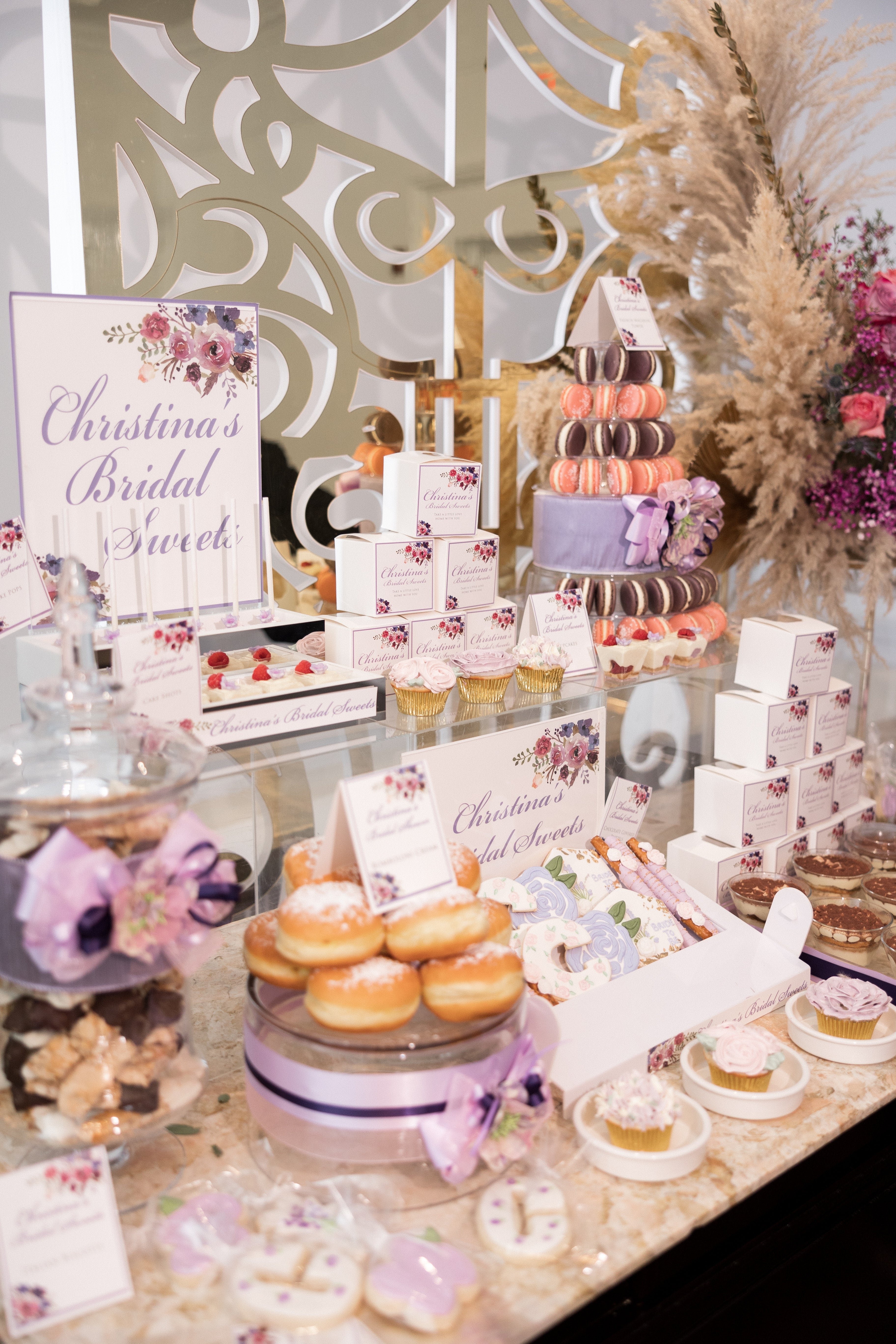 Lavender Garden Theme Dessert Bar and Golden Gates Rental
