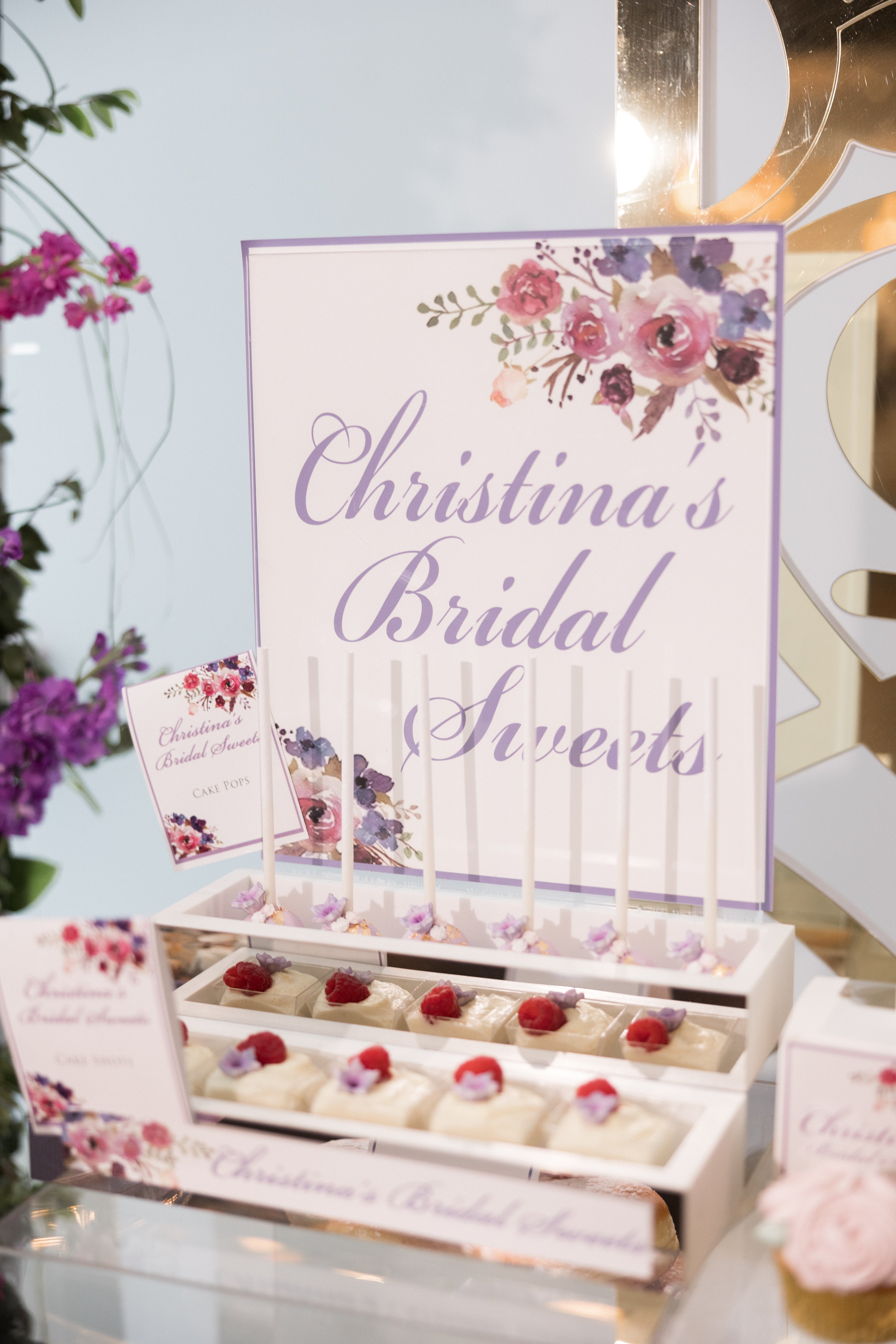 Lavender Garden Theme Dessert Bar and Golden Gates Rental