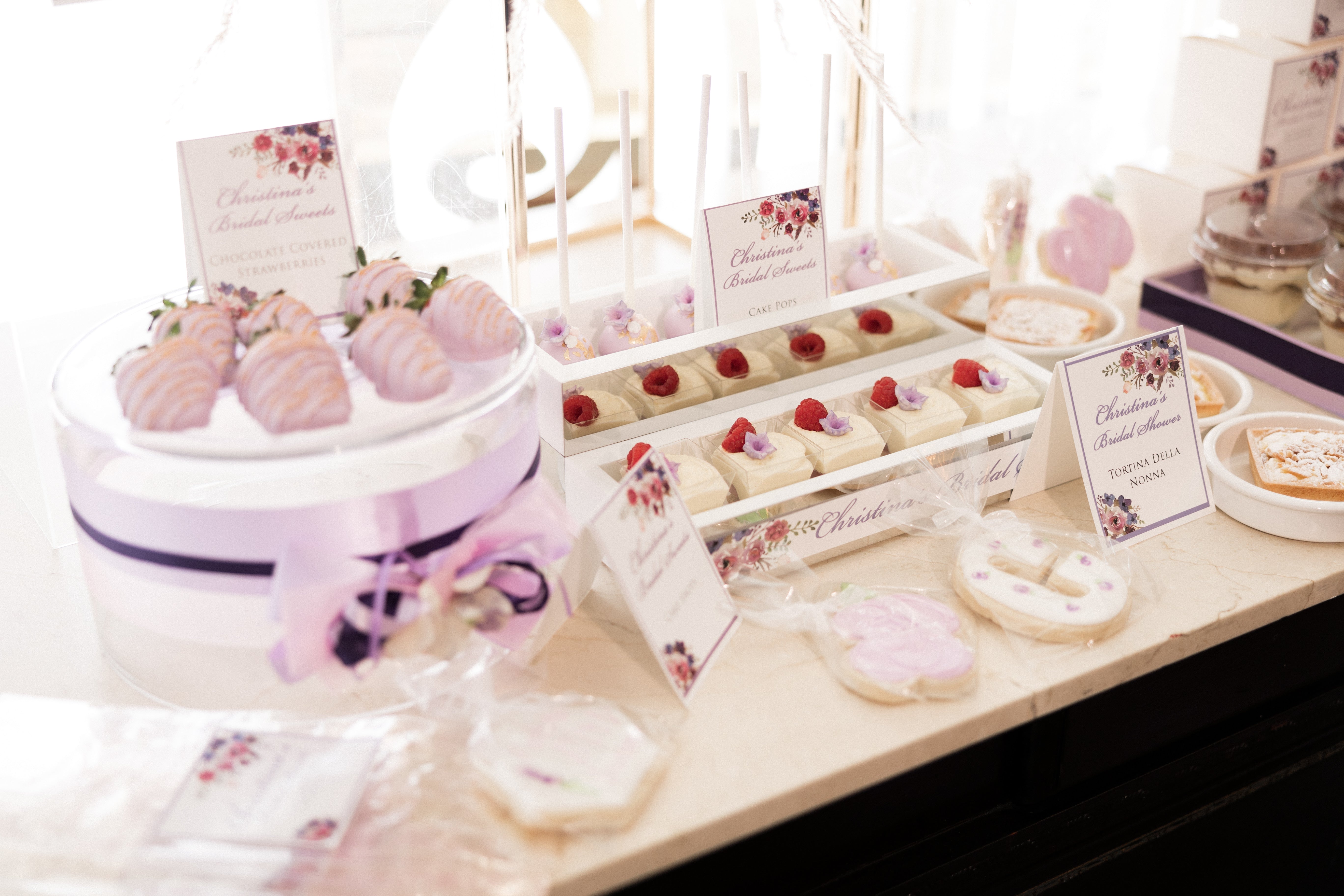 Lavender Garden Theme Dessert Bar and Golden Gates Rental