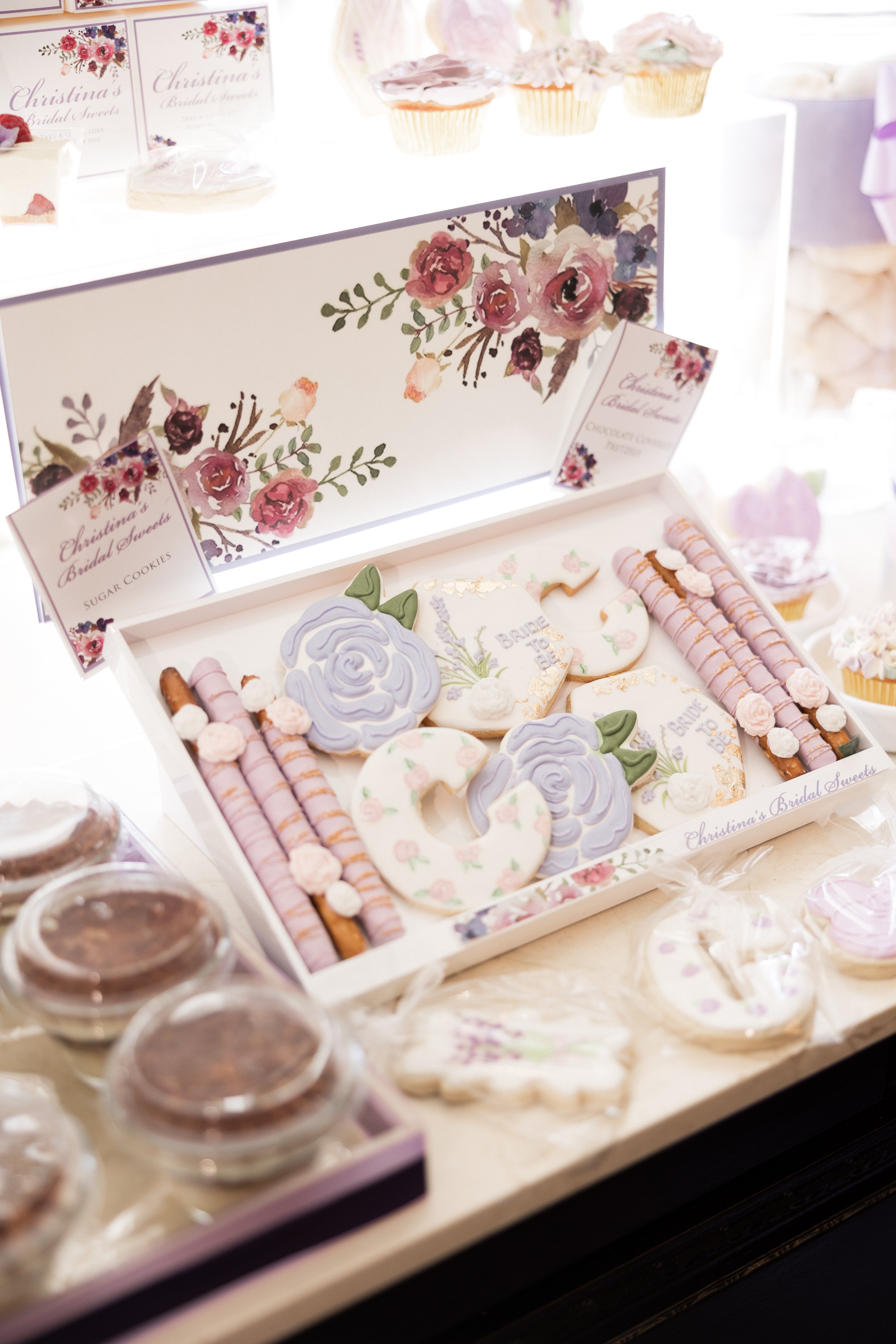 Lavender Garden Theme Dessert Bar and Golden Gates Rental