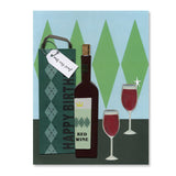 Wine Bottle & Bag Birthday Card