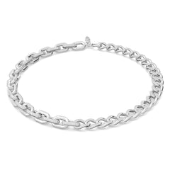 Dextera Necklace, Pavé, White, Rhodium Plated