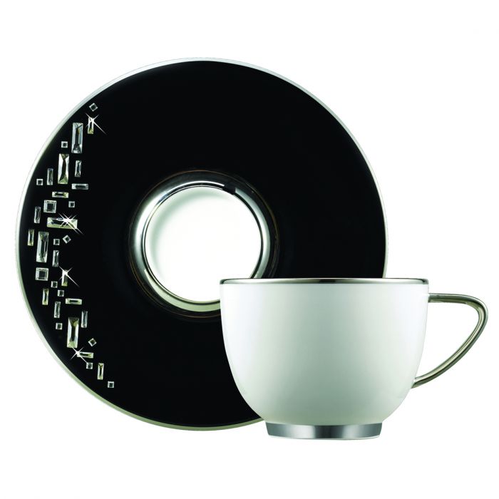 Diana Black Tea Cup & Saucer