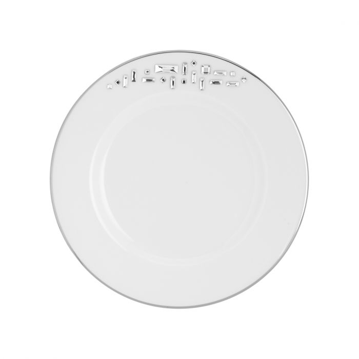 Diana Black Bread &amp; Butter Plate&#44; Platinum