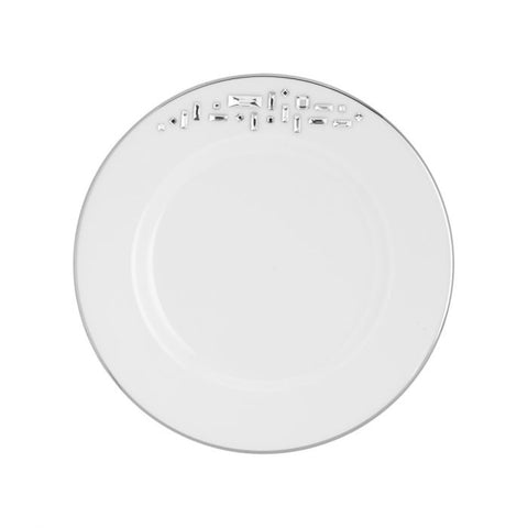 Diana Black Bread &amp; Butter Plate&#44; Platinum