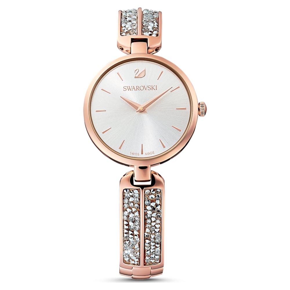 Dream Rock Watch, Metal Bracelet, Silver Tone, Rose-gold Tone Pvd