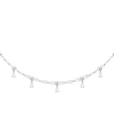Louison Clear Crystal Charm Necklace&#44; Rhodium Plated - LAST IN STOCK