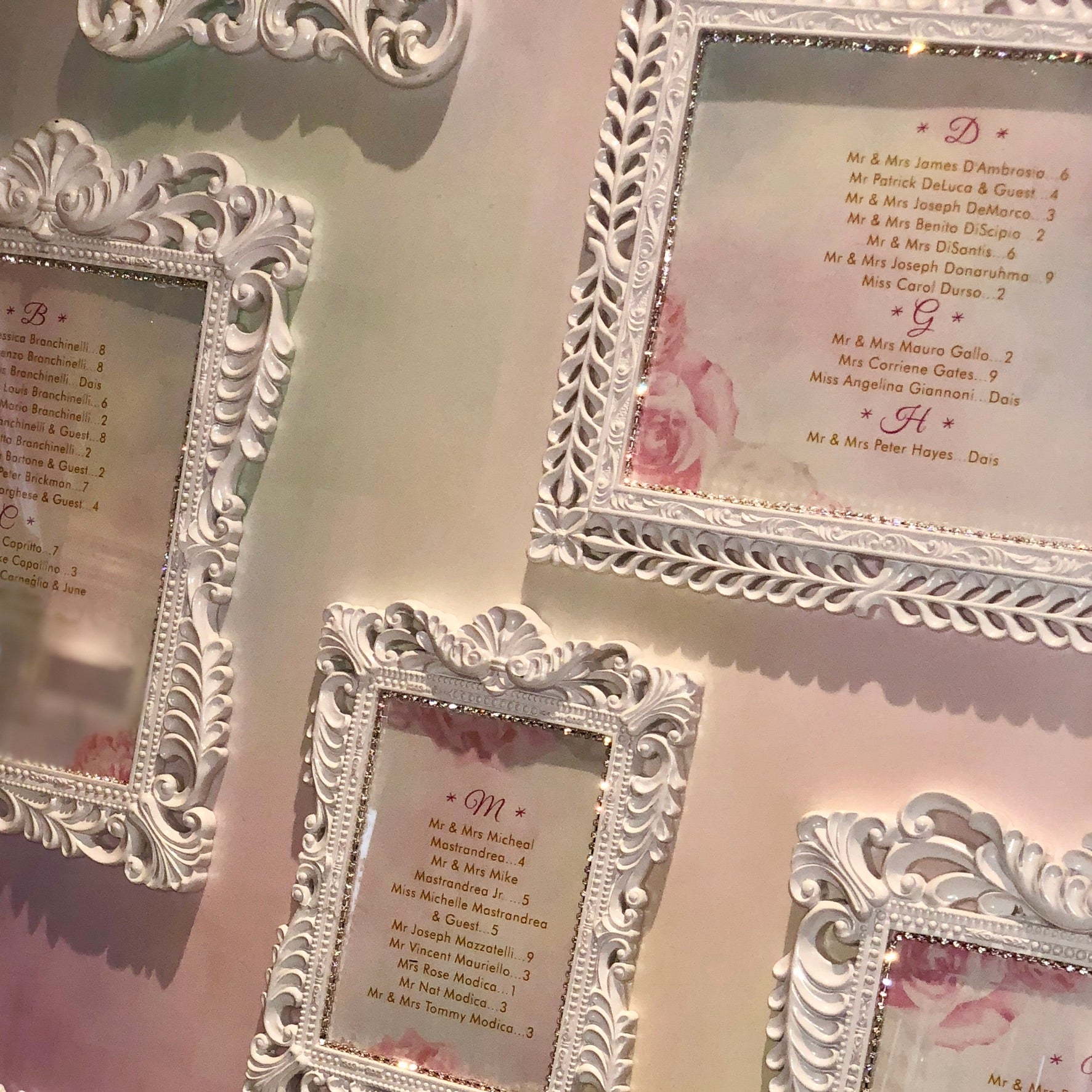 Fantasy Floral Frame Seating Chart Rental