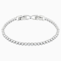 Swarovski Emily Bracelet; White; Rhodium Plated Dalmazio Design
