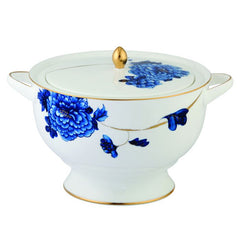 Emperor Flower Covered Vegetable Bowl / Soup Tureen&#44; Gold