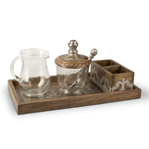 GG Collection Wood/Metal Cream And Sugar Set - 20% OFF