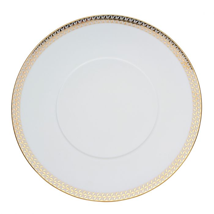 Gem Cut Gold Charger Plate