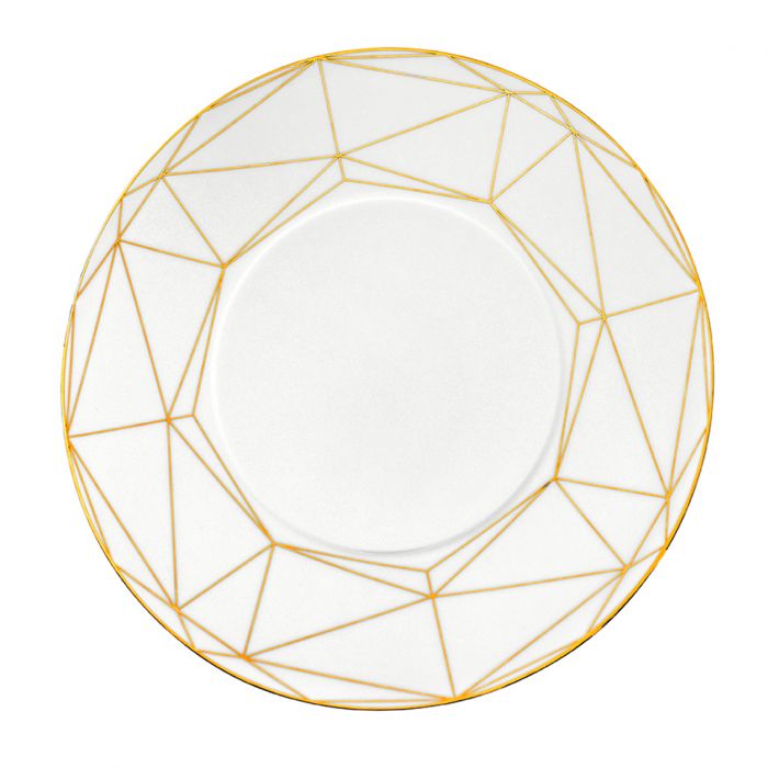 Gem Cut Gold Salad / Dessert Plate