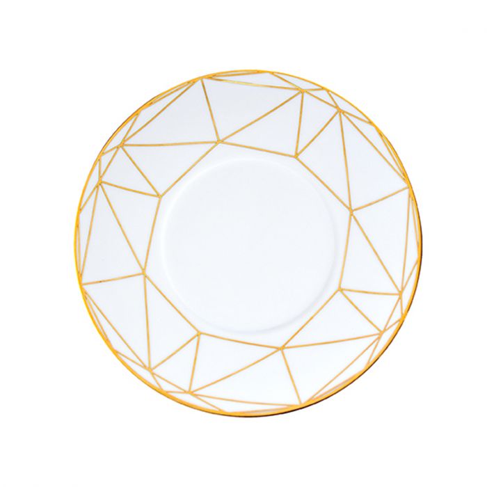 Gem Cut Gold Butter Plate