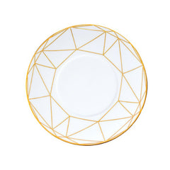 Gem Cut Gold Butter Plate