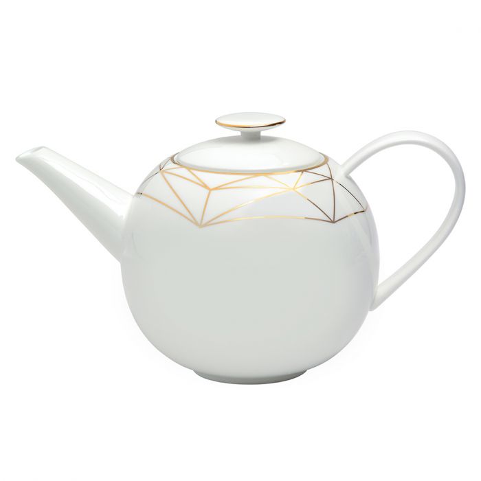 Gem Cut Gold Teapot