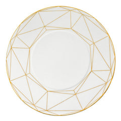 Gem Cut Gold Round Serving Platter