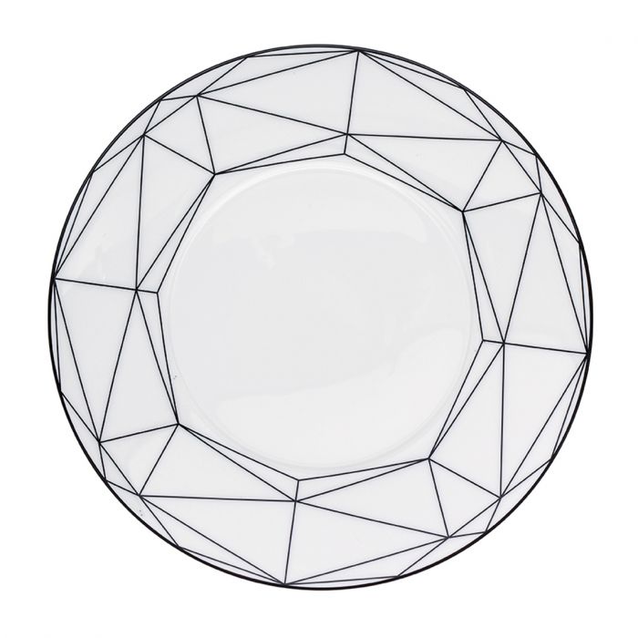 Gem Cut Onyx Salad/ Dessert Plate