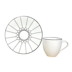 Gem Cut Onyx Espresso Cup & Saucer