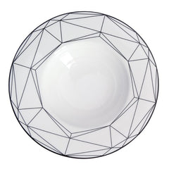 Gem Cut Onyx Soup Bowl