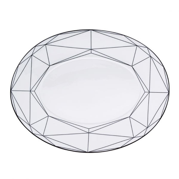 Gem Cut Onyx Oval Platter