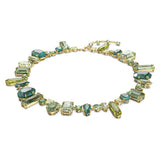 Gema Necklace, Green, Gold-tone Plated